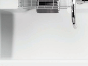 PanasonicのSクラスキッチンに搭載されているラクするーシンク。段差レスとスキマレス設計で、調理や洗い物の動作がしやすく、お手入れも簡単な機能的シンクのイメージ写真