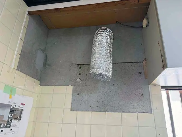 レンジフード撤去後の確認