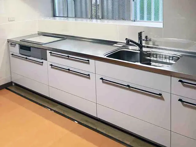 シンクまわり｜広く使いやすいステンレスシンクへ After写真